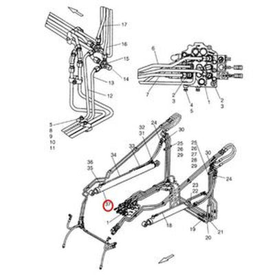 Arm Bucket Cylinder 87438190 for CASE 430 440 60XT 440CT 70XT Tractor