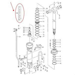 Arm Cylinder Seal Kit YA00006597 for Hitachi ZX330-5G Excavator