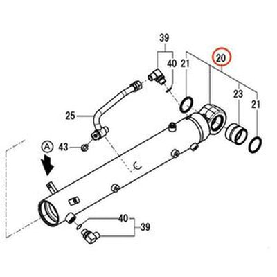 Arm Tube Assembly 172B03-72310 for Yanmar ViO35-6A Excavator