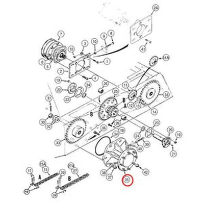 Axle D67818 for CASE 1845B, 1845C, 1845S Loader