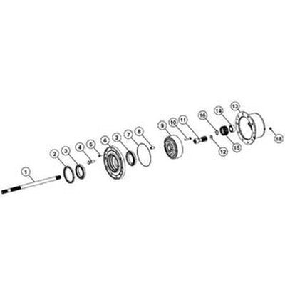 Bearing & Cup AL81844 AT321782 for John Deere 310J-310SK Excavators