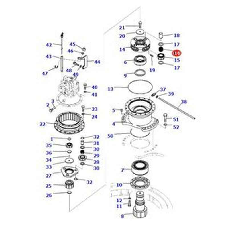 Bearing 206-26-71270 for Komatsu PC360LC-10 PC350LC-8 Excavator