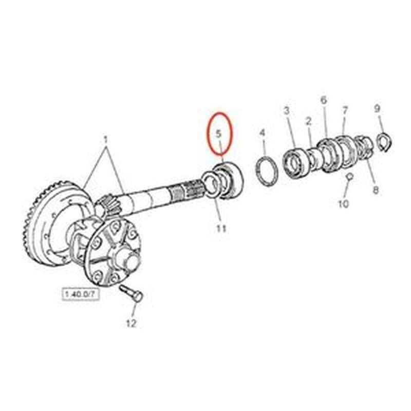 Bearing M802048 for New Holland FR600/850 & T6.140-175 Tractor