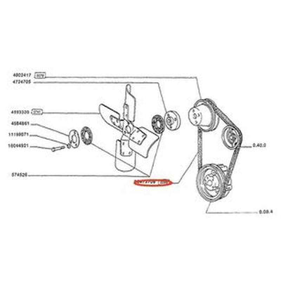 Belt 98473706 for New Holland 3010S-4330V & JX60-90 Tractors