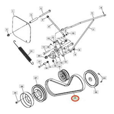 Belt AM128033 for John Deere Mower 7G18 CV493T F735