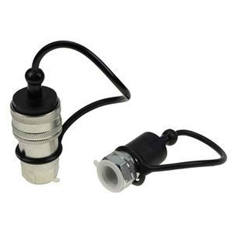 1/2' NPT Hydraulic Quick Connect Coupler Set for Bobcat, Caterpillar, Kubota, CASE, JCB, Thomas, Gehl, Volvo, ASV