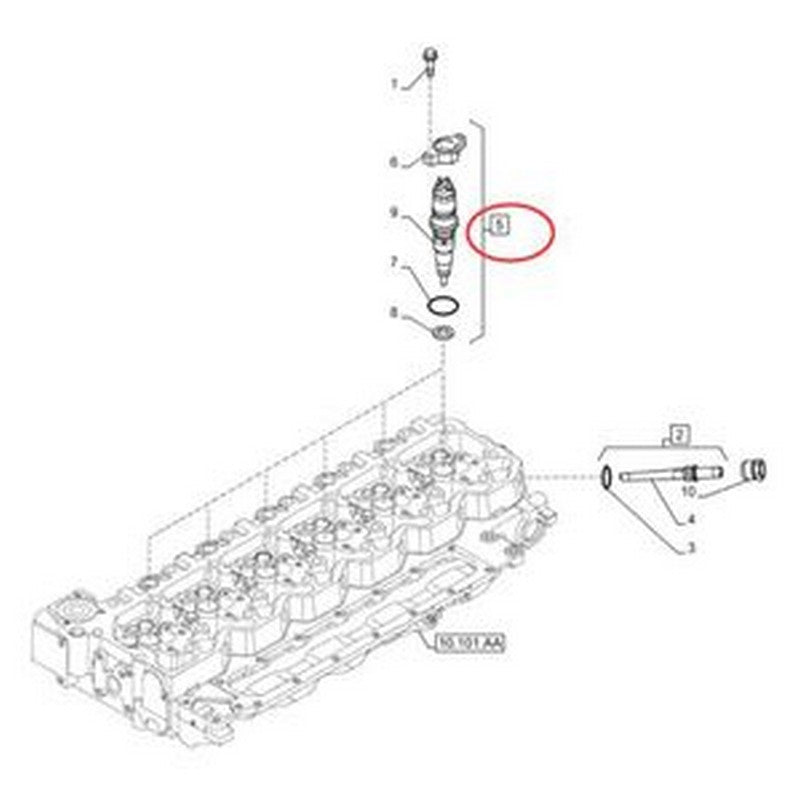 Bosch Fuel Injector 504128307 for CASE Engine F4HFE613D F4HFE413P F4HFE413P F4HFP613A F4HFP613B