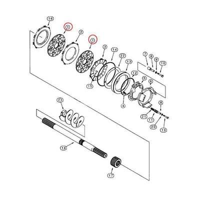 Brake Disc 190462A1 for CASE Loader 570LXT 580L 580SL