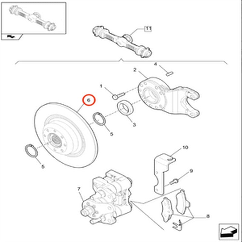 Brake Disc 47572233 for CASE 121E 321E 221E Series Loaders
