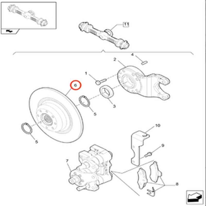 Brake Disc 47572233 for New Holland Loaders W80BTC W60BTC W70BTC