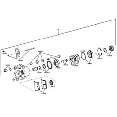 Kit de Pastilhas de Travão 130110-00002 para Pá Carregadora de Rodas Doosan Daewoo DL300