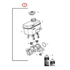 Brake Master Cylinder 68057474AE 68003617AB for Jeep Wrangler 2007-2018
