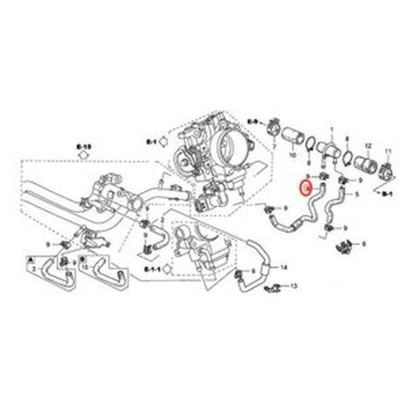 Breather Inlet Hose 19514-PRB-A00 for 2002-2006 Honda CR-V Civic