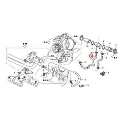 Breather Inlet Hose 19514-PRB-A00 for 2002-2006 Honda CR-V Civic