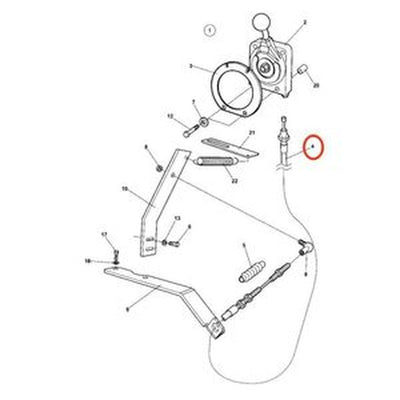 Cable 4700389184 para rodillo Dynapac CA250 CA270D CA280 CA300 CA500