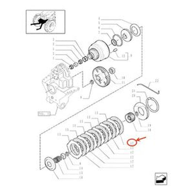 Plato de embrague 5158919 para tractor New Holland serie TM y TV140