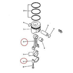 Connecting Rod Y729402-23100 for Yanmar 3TNE84 4TNE84 Engine Hitachi LX30-2 Komatsu PC20-6 PC25-1 PC30-6