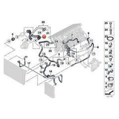 Coolant Hose 11537581576 for BMW 740Li 740i 2011-2012