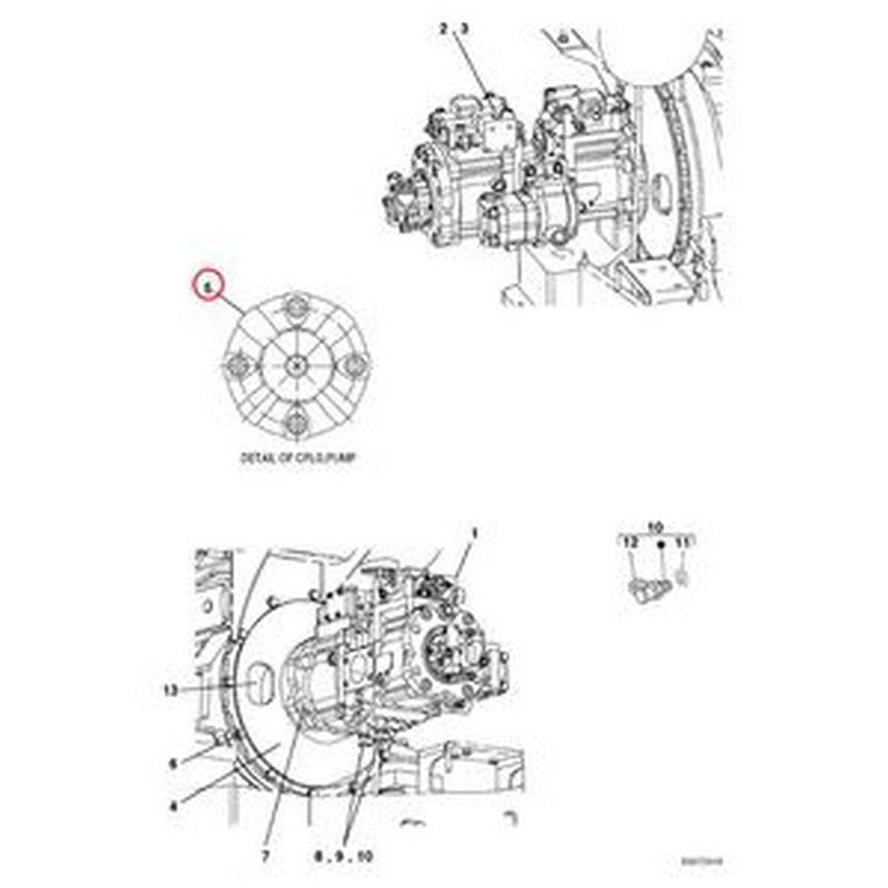 Coupling Assembly KMJ2660 for CASE Excavator CX130B CX135SR CX160B CX160C