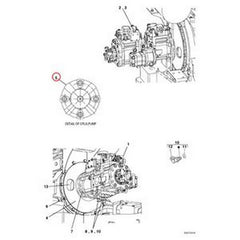 Coupling Assembly KMJ2660 for CASE Excavator CX130B CX135SR CX160B CX160C