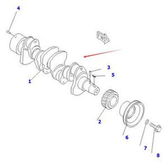 Crankshaft 129900-21000 for Komatsu 4D94E Engine WA65-3 WA75-3 D21A-6 buymachineryparts