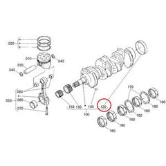 Crankshaft Sleeve 1C010-23300 for Kubota & Hyundai Engines V3300-3800 20D-7 30D-7