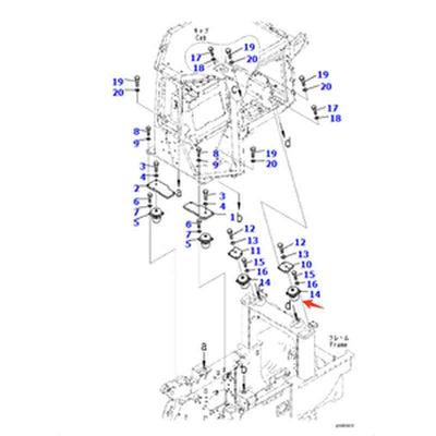 Cushion 17A-54-46120 for Komatsu Dozer D155A-6 D155AX-8