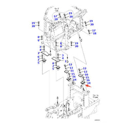 Cushion 17A-54-46120 for Komatsu Dozer D155A-6 D155AX-8