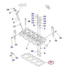Junta da Cabeça do Motor 129408-01330 para Motor Komatsu 4D84E PC40-7 PC45-1