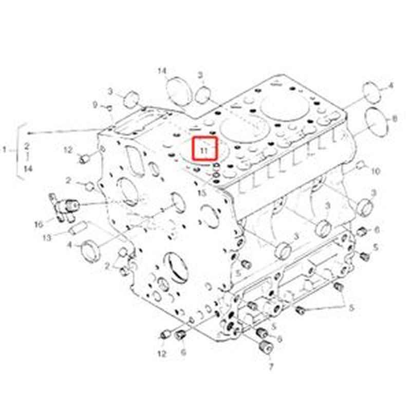 Cylinder Head Positioning Pin 15221-3365-0 for Kubota B2601 L3301 M7060 MX5200 Excavator KH-61H KX040-4 KX121-3S U35-4
