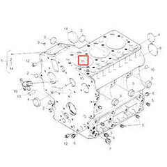 Cylinder Head Positioning Pin 15221-3365-0 for Kubota B2601 L3301 M7060 MX5200 Excavator KH-61H KX040-4 KX121-3S U35-4