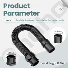 140G04-3 1In X 6.5Ft Anti-Static Flexible Hose for M-Akita 18V Lxt Vacuum