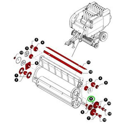 Bearing 9808112 for CASE Baler RB454/550/564/X451/X552/X562/X563/SBX520/550/Harvester FH100