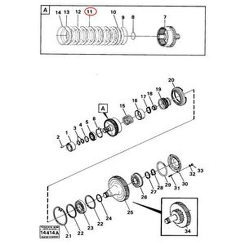 Disc 11704882 & 11992887 for Volvo Wheel Loader 4200 L30 buymachineryparts