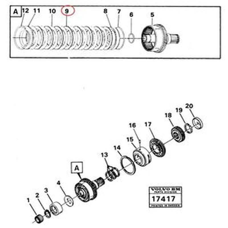 Disc 11704882 & 11992887 for Volvo Wheel Loader 4200 L30 buymachineryparts