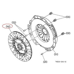 Embreagem de disco TD020-20500 para trator Kubota L2900DT L3010F L3830DT L4300DT L5240HST M59 MX4700H MX5100H 