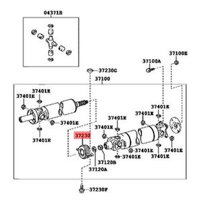 Driveshaft Carrier Bearing Assembly 37230-34060 for 2007-2021 Toyota Tundra