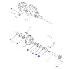 Drum Brake 3EA-21-42171 for Komatsu Forklift FD10-18-20 FG10-18-20 FG09-21-M FG09L-18L-20