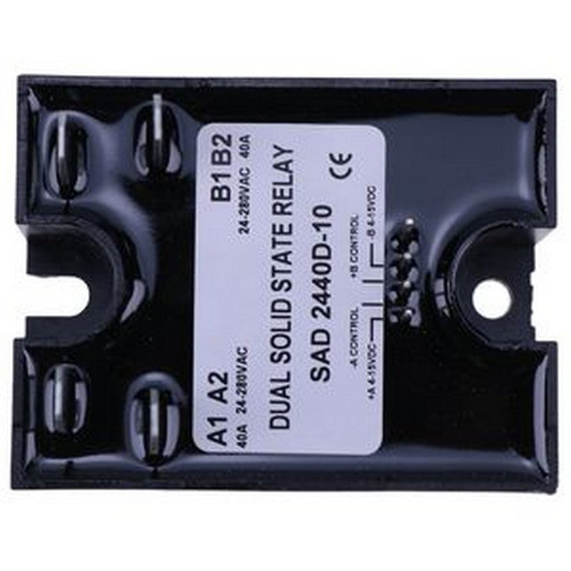 Dual Solid State Relay SSR 4-15VDC Input 280VAC 40A D2440D-10 Random T ...