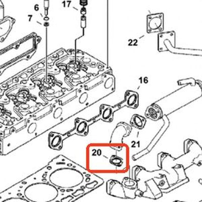 EGR Valve Gasket 6698583 for Bobcat Loaders S750 S770 S850 T770 T870 A770 T750