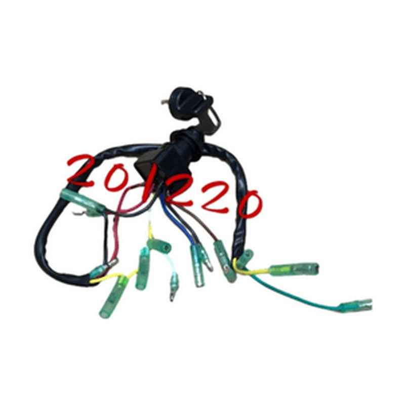 Starter Ignition Switch Key Assembly for Yamaha 2-Stroke 75HP/85HP Outboard