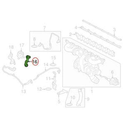 Engine Coolant Hose 11538611277 for BMW 340i 440i 540i 640i 740i M240i X3 X4