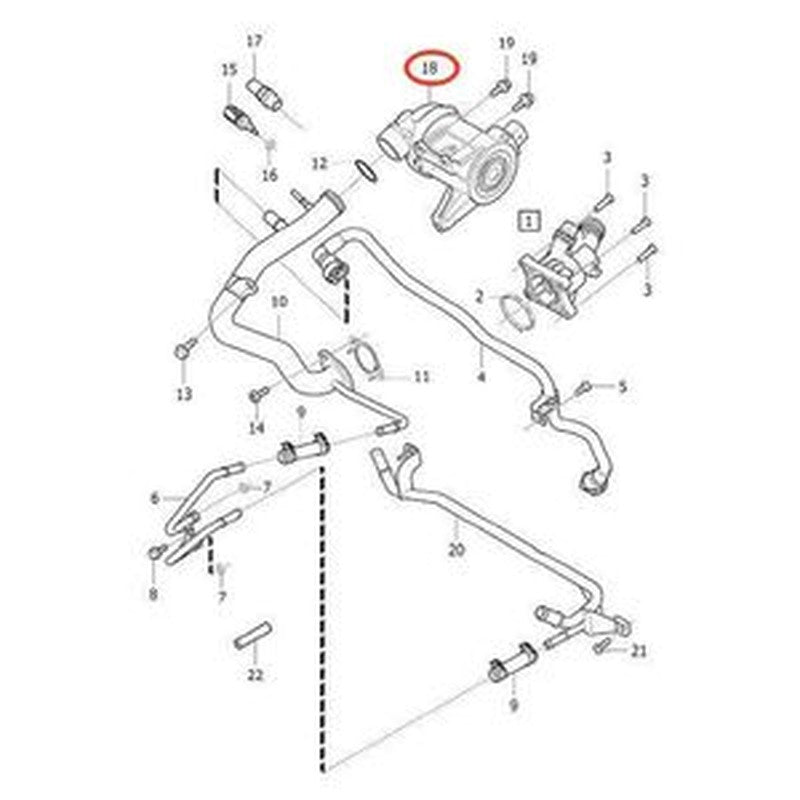 Engine Coolant Water Pump 31368715 for Volvo XC60 S60 V60 XC90 XC40