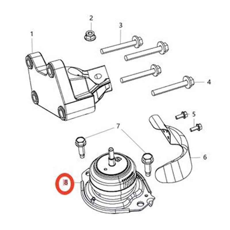 Engine Mount 68252518AA for Dodge Durango & Grand Cherokee 2013-2023