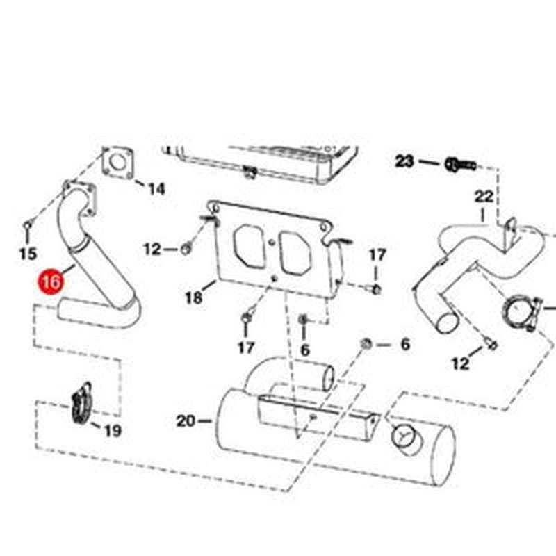 Exhaust Tube 6684573 for Bobcat Toolcat 5600