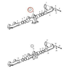 Exhaust Manifold 22281112 for Volvo Penta Marine Engines TAD1140VE-1151VE