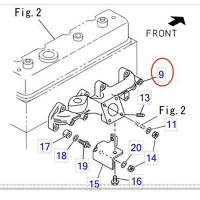 Exhaust Manifold 8970394733 for Isuzu 4JB1/4JG1/4JG2 Engine