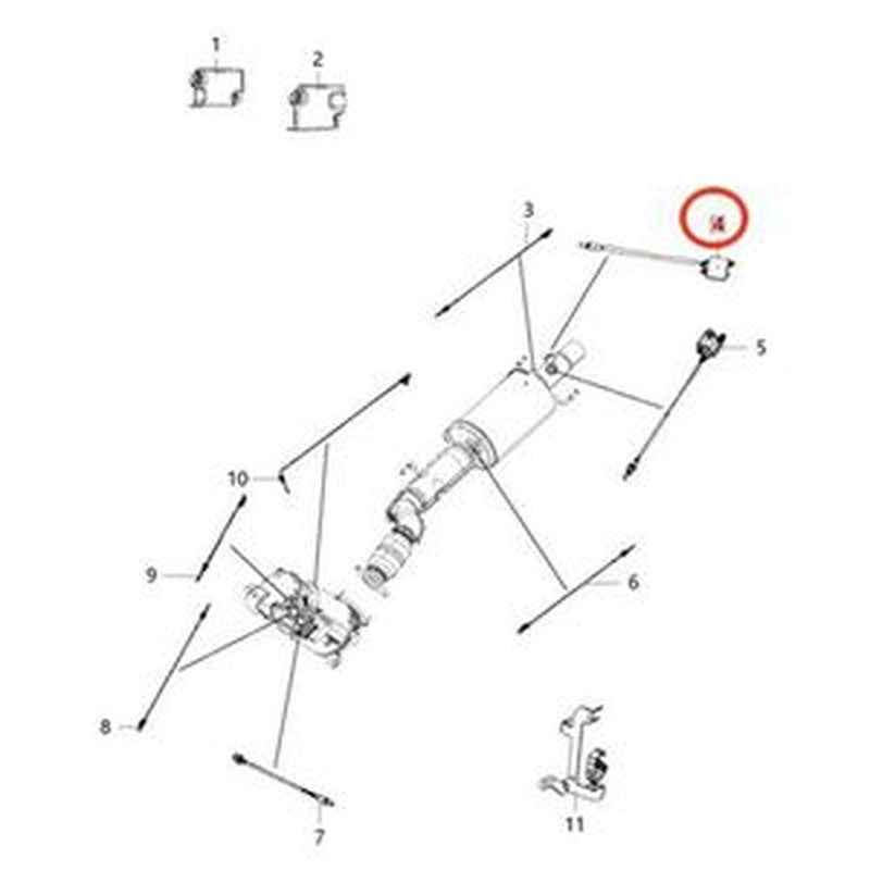 Exhaust Particulate Sensor 68249512AD for 2014-2016 Ram ProMaster & 2020 Jeep Grand Cherokee
