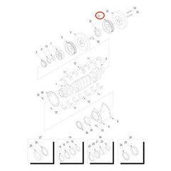 Polia da Ventoinha para Trator CASE STX275/280/325/330 Steiger 280/330/335 J943978