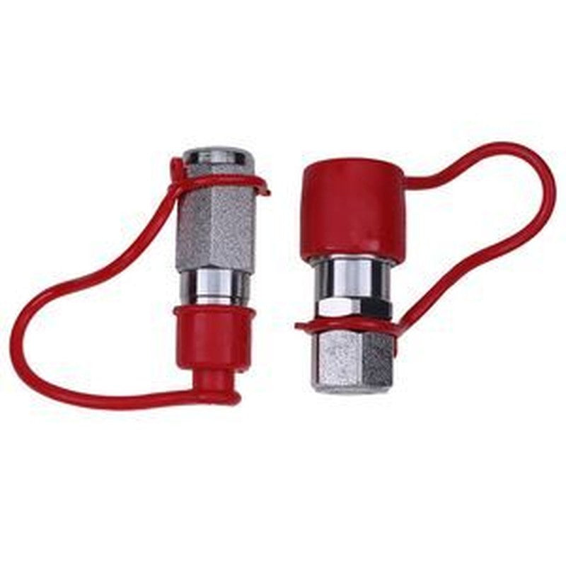 Heavy-Duty Quick Connect Hydraulic Couplers Set (3/8¡± NPT x 1/2¡±)